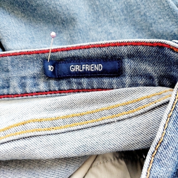 Seven7 Jeans Size 10 Girlfriend Distressed Stretch - Picture 10 of 13